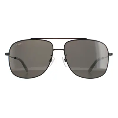 Bally Sunglasses BY0050-K 02D Black Grey Polarised Mirrored