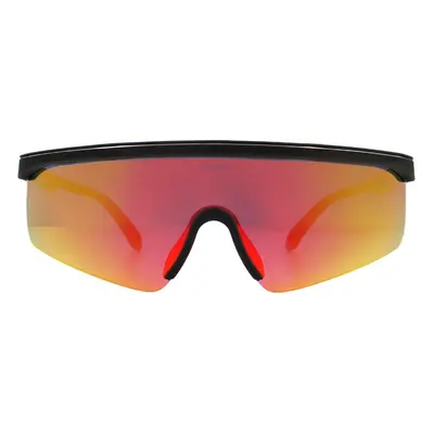 Police Sunglasses Lewis 07 SPLA28 6AAY Rubberised Black Red Mirror