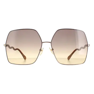 Rental Chloe Sunglasses CH0054S 002 Beige Brown Gradient