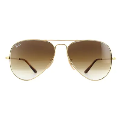 Ray-Ban Sunglasses Aviator Metal II RB3689 914751 Gold Brown Gradient