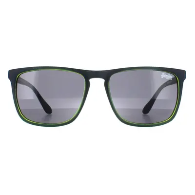 Superdry Sunglasses Stockhom 106 Matte Navy and Lime Dark Grey