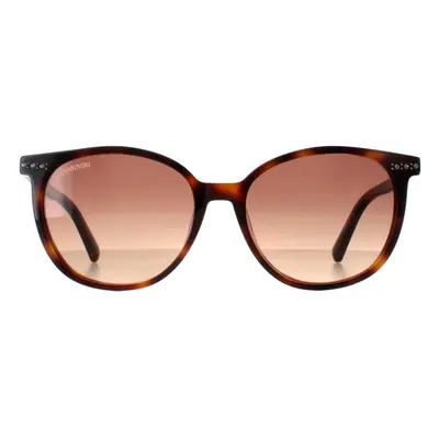 Swarovski Sunglasses SK0354 52F Dark Havana Brown Gradient