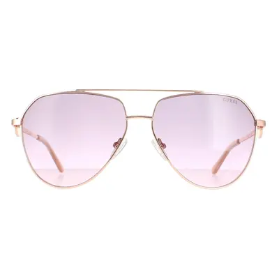 Guess Sunglasses GF6140 28T Shiny Rose Gold Bordeaux Gradient