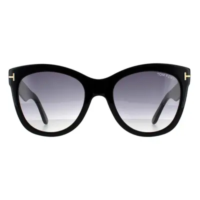 Tom Ford Sunglasses Wallace FT0870 01B Shiny Black Smoke Gradient