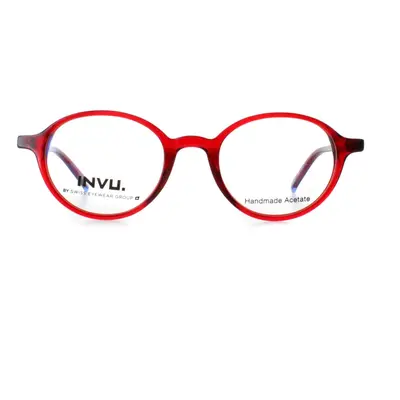 INVU Glasses Frames B4907 C Transparent Burgundy Women