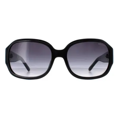 Guess Sunglasses GF6121 01B Shiny Black Smoke Gradient