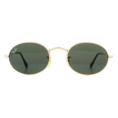 Ray-Ban Sunglasses Oval 3547N 001 Gold Green G-15