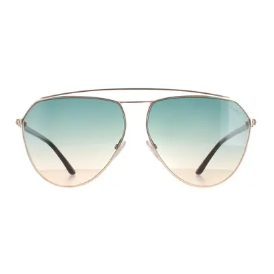 Tom Ford Sunglasses Binx FT0681 28P Rose Gold and Havana Green Gradient