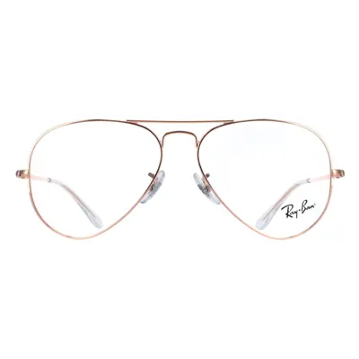 Ray-Ban Glasses Frames RX6489 Aviator 3094 Rose Gold Men Women