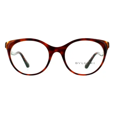 Bvlgari Glasses Frames BV4192B 5488 Havana Amber Yellow Clear Women