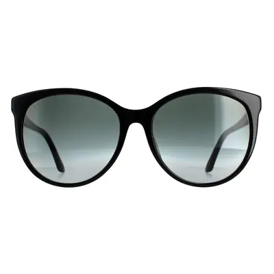 Gucci Sunglasses GG0729SA 001 Shiny Black Grey Gradient