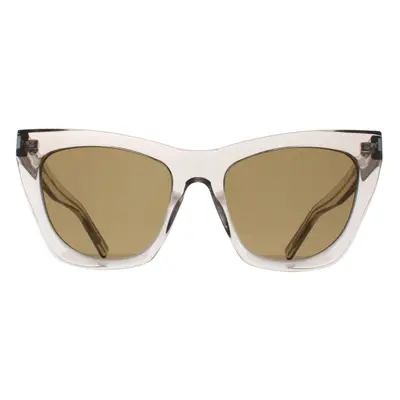 Saint Laurent Sunglasses SL214 Kate 032 Transparent Beige Brown