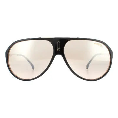 Carrera Sunglasses Hot 65 KDX/G4 Black Nude Brown Mirror