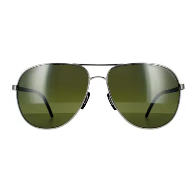 Porsche Design Sunglasses P8651 F Palladium Green Polarized