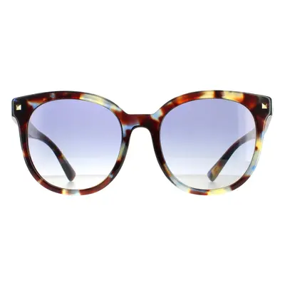 Valentino Sunglasses VA4083 50684L Havana Multicolour Blue Gradient