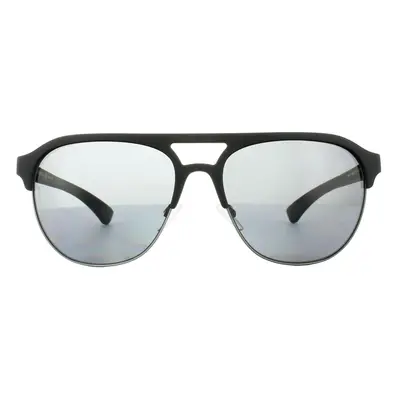 Emporio Armani Sunglasses 4077 5063/81 Black Rubber Grey Polarized