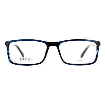 Hugo Boss Glasses Frames BOSS 0680/IT 38I Blue Horn Men