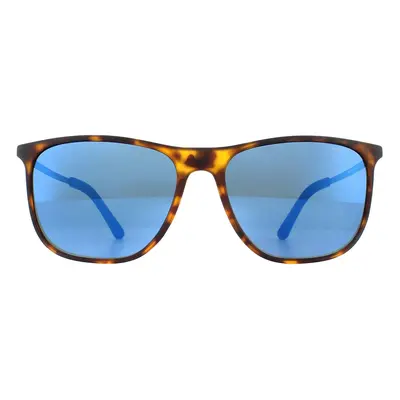 Police Sunglasses SPL567 Edge 5 7VEB Havana Rubberized Blue