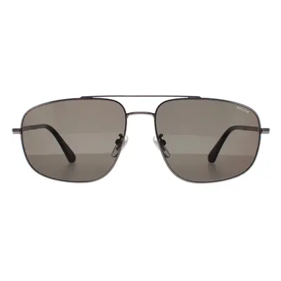 Police Sunglasses SPLE04 Roadie 2 0509 Shiny Ruthenium Grey Green