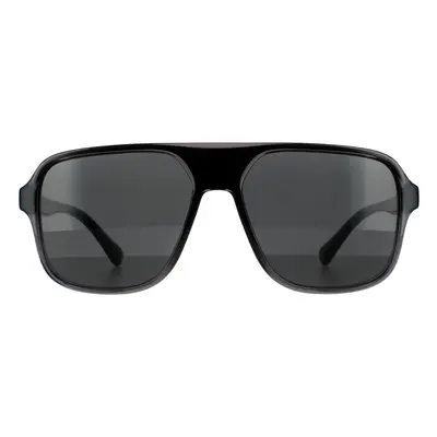 Dolce & Gabbana Sunglasses DG6134 325787 Transparent Grey and Black Dark Grey