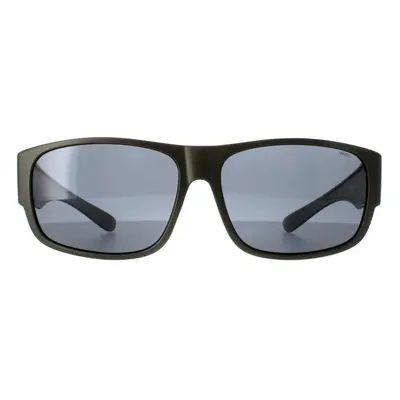 INVU Sunglasses E2601 E Matte Olive Metallic Grey Polarized