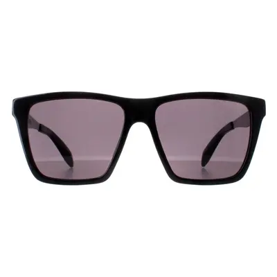 Alexander McQueen Sunglasses AM0352S 001 Shiny Black and Dark Chrome Grey