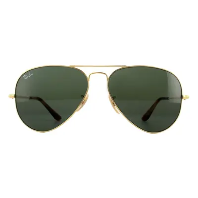 Ray-Ban Sunglasses Aviator Metal II RB3689 914731 Gold Green