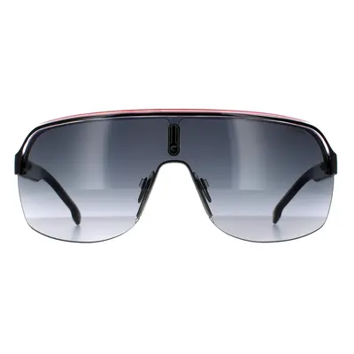 Carrera Sunglasses Topcar 1/N T4O 9O Black Crystal White Red Dark Grey Gradient