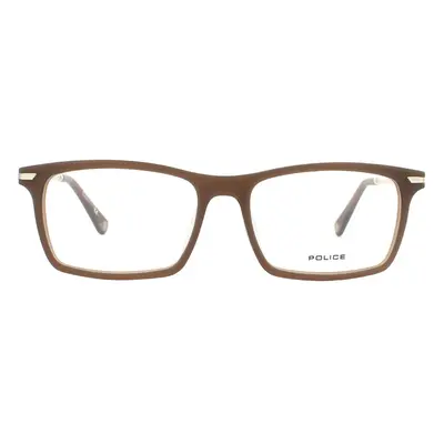 Police Glasses Frames Highway 4 VPL473 6W8M Matte Transparent Havana Men