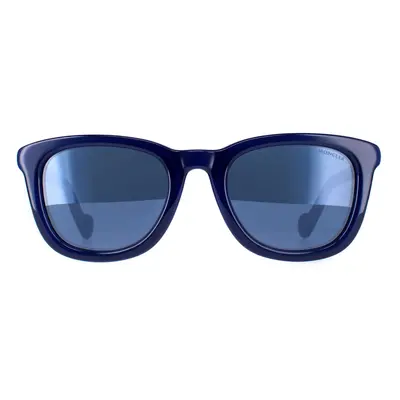 Moncler Sunglasses ML0118 92X Shiny Royal Blue Blue Mirror