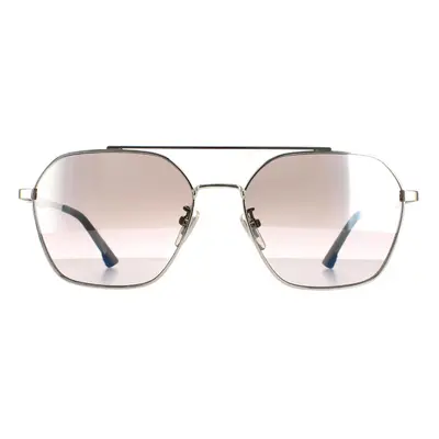 Police Sunglasses SPL771 Vibe 2 579X Shiny Palladium Smoke Silver Mirror