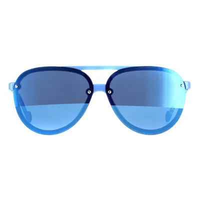 Moncler Sunglasses ML0063 90C Light Blue Blue Mirror