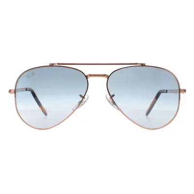 Ray-Ban Sunglasses RB3625 New Aviator 92023F Polished Rose Gold Blue Gradient