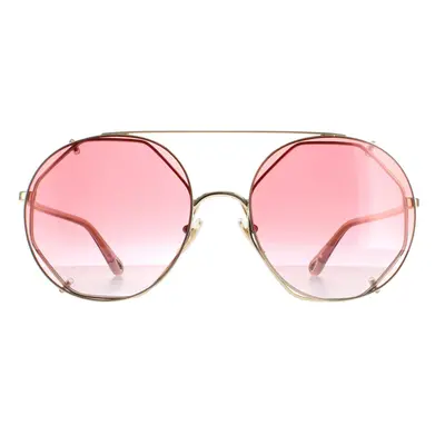 Chloe Sunglasses CH0041S 004 Gold Red Gradient