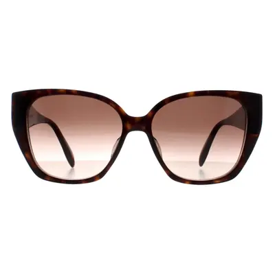 Alexander McQueen Sunglasses AM0284S 003 Dark Havana Brown Gradient