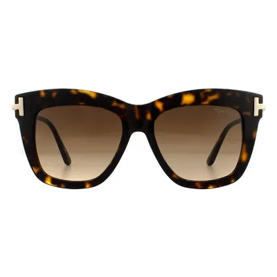 Tom Ford Sunglasses Dasha FT0822 52F Dark Havana Brown Gradient