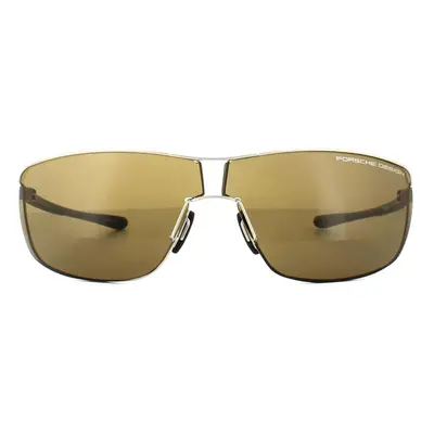 Porsche Design Sunglasses P8616 B V379 Light Gold Brown