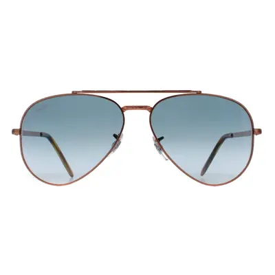 Ray-Ban Sunglasses RB3625 New Aviator 92023F Polished Rose Gold Blue Gradient