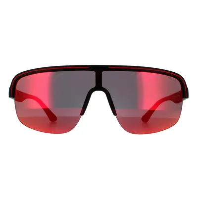 Police Sunglasses SPLB47M Arcade 3 6VPX Matte Dark Grey Multilayer Red