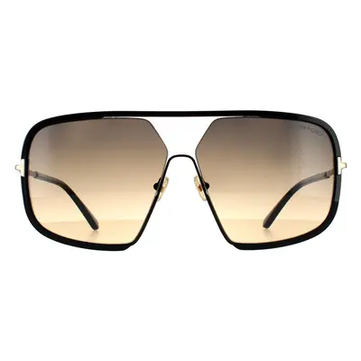 Tom Ford Sunglasses Warren FT0867 01B Shiny Black Smoke Gradient