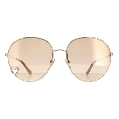 Chloe Sunglasses CH0027S 006 Gold Brown Light Gold Mirror