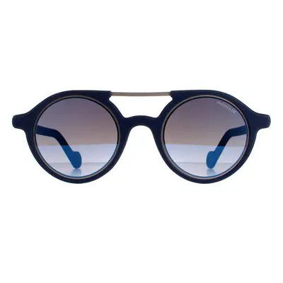 Moncler Sunglasses ML0083 91X Dark Blue Blue Mirror