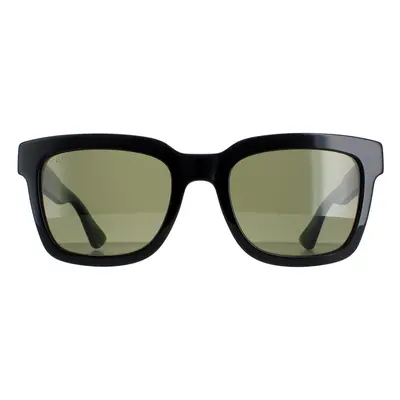 Gucci Sunglasses GG0001SN 002 Black and Green With Red Stripe Green