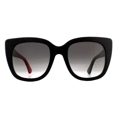 Gucci Sunglasses GG0163SN 003 Black with Red and Green Brown Gradient