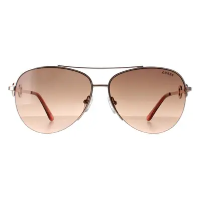 Guess Sunglasses GF6171 28F Shiny Rose Gold Brown Gradient