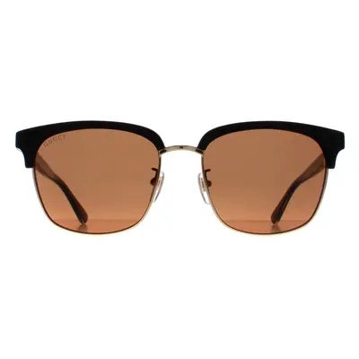 Gucci Sunglasses GG0382S 002 Black and Gold Brown