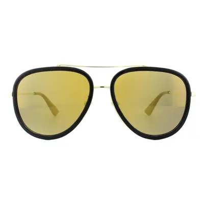 Gucci Sunglasses GG0062S 001 Black Gold Gold