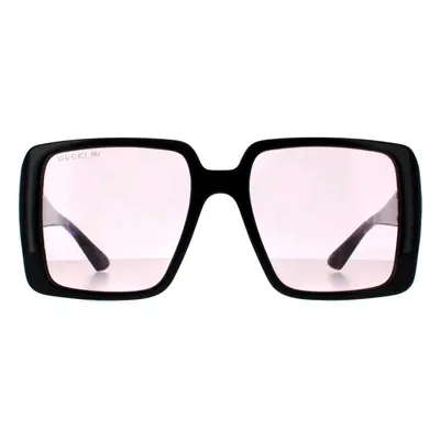 Gucci Sunglasses GG1692S 006 Black with Gold Dusky Pink w Logo Mirror Photochromic