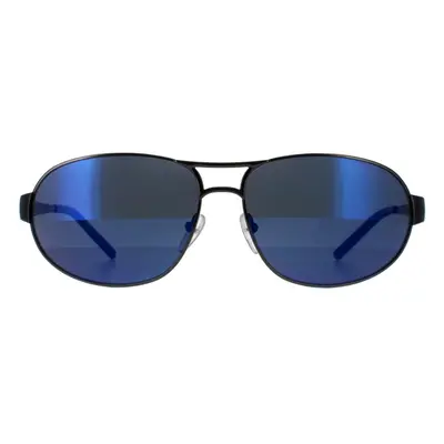 Police Sunglasses S8565 568B Gunmetal Blue Flash Mirror