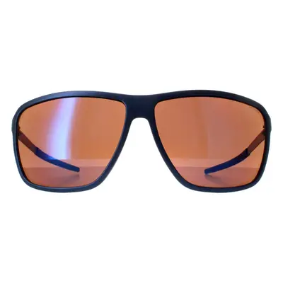 Police Sunglasses SPLL15 Solstice 4 V78B Semi Matte Ruthenium Blue Brown Mirror Blue